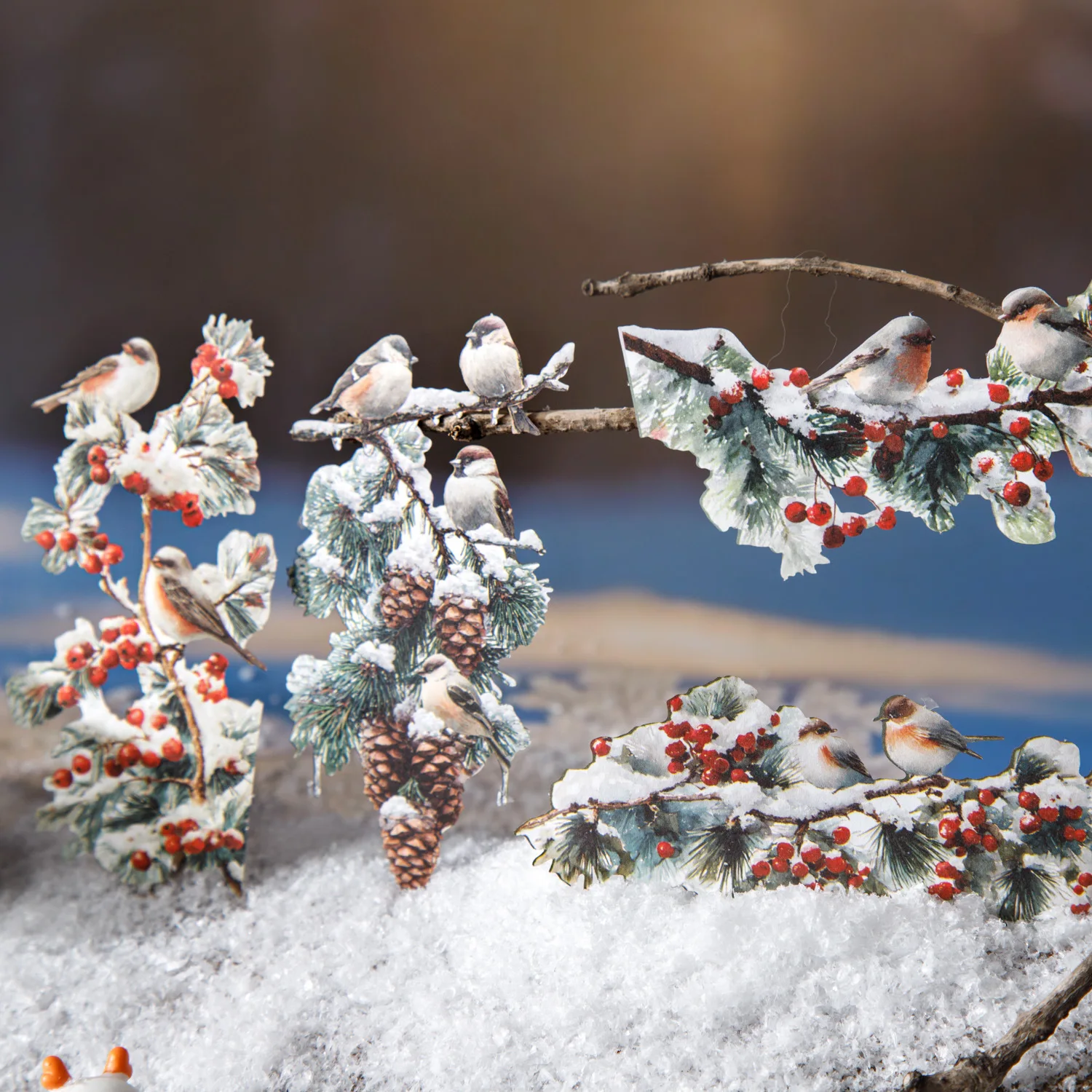 

1pack/2pack Stickers for Handmade Notebooks 20 sheets/pack Sticker Pack Four Seasons Series Branch and Leaf Theme DIY Decorative