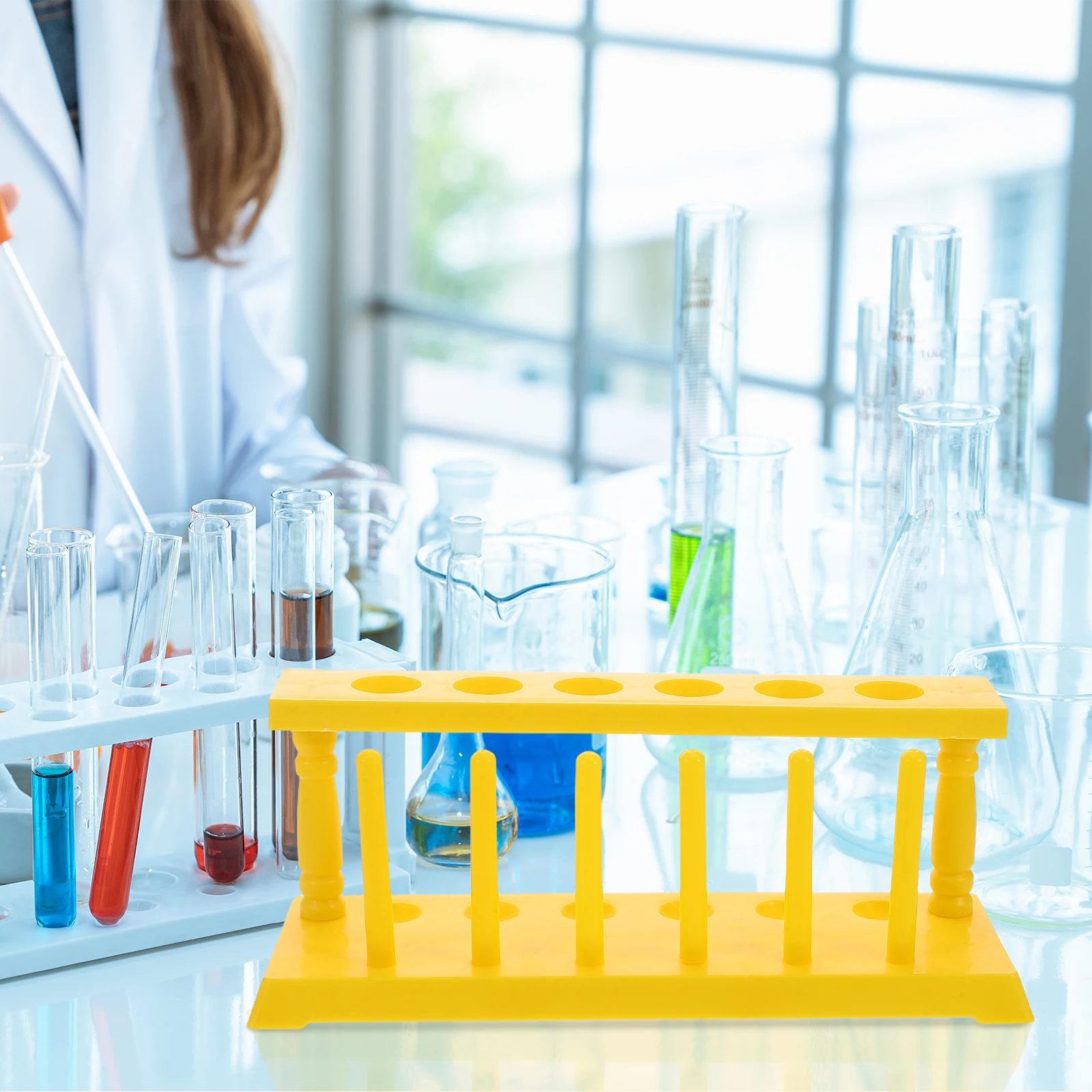 

Plastic Test Tube Rack Experiment Tool Accessories School Laboratory Supplies Equipment Science Caulking Storage