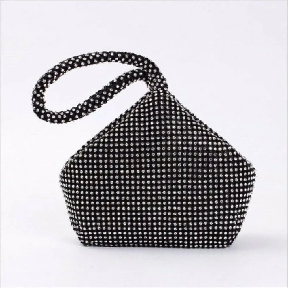 Portable Wedding Party Women Triangle Clutch Purse Wedding Prom Pouch Crystal Bag Diamant Evening Bag