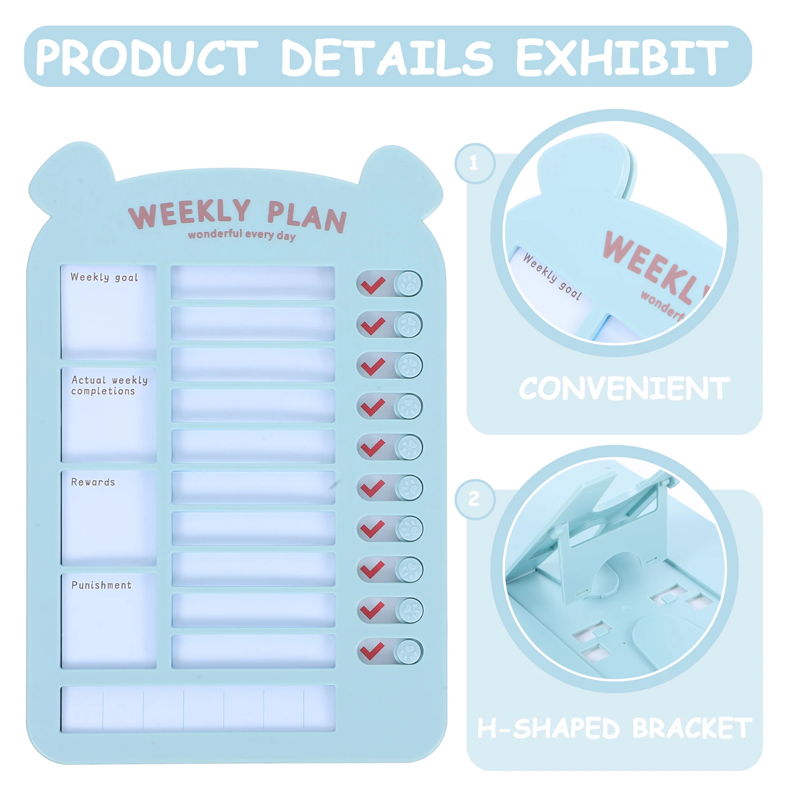 To-do List Board Self-discipline Checker Tracker Habit Daily Routine Chart Planning Boards for Kids