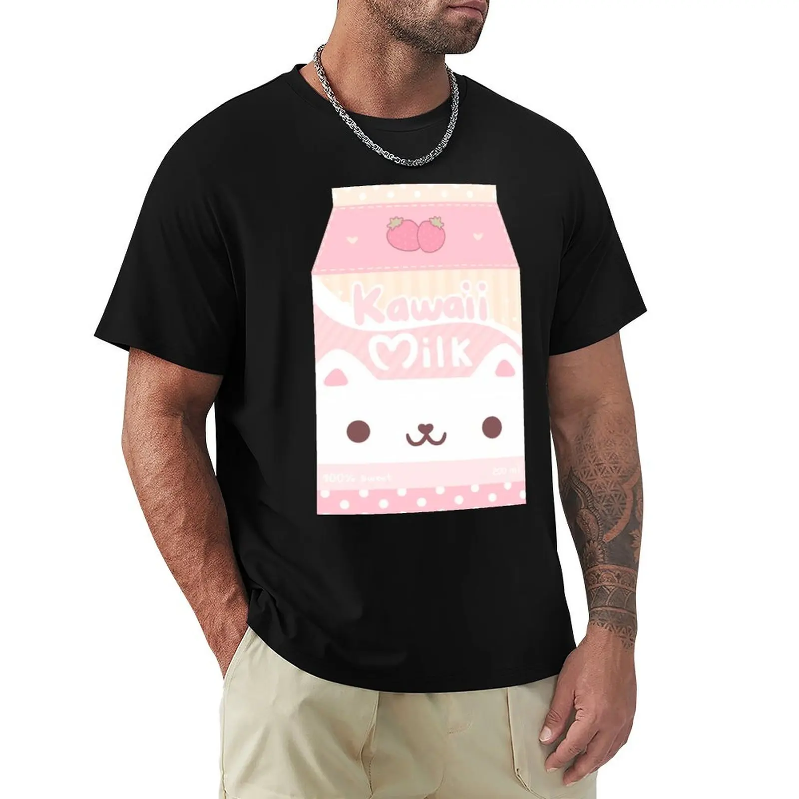 

Kawaii milk box T-Shirt quick-drying Short sleeve tee t shirts men