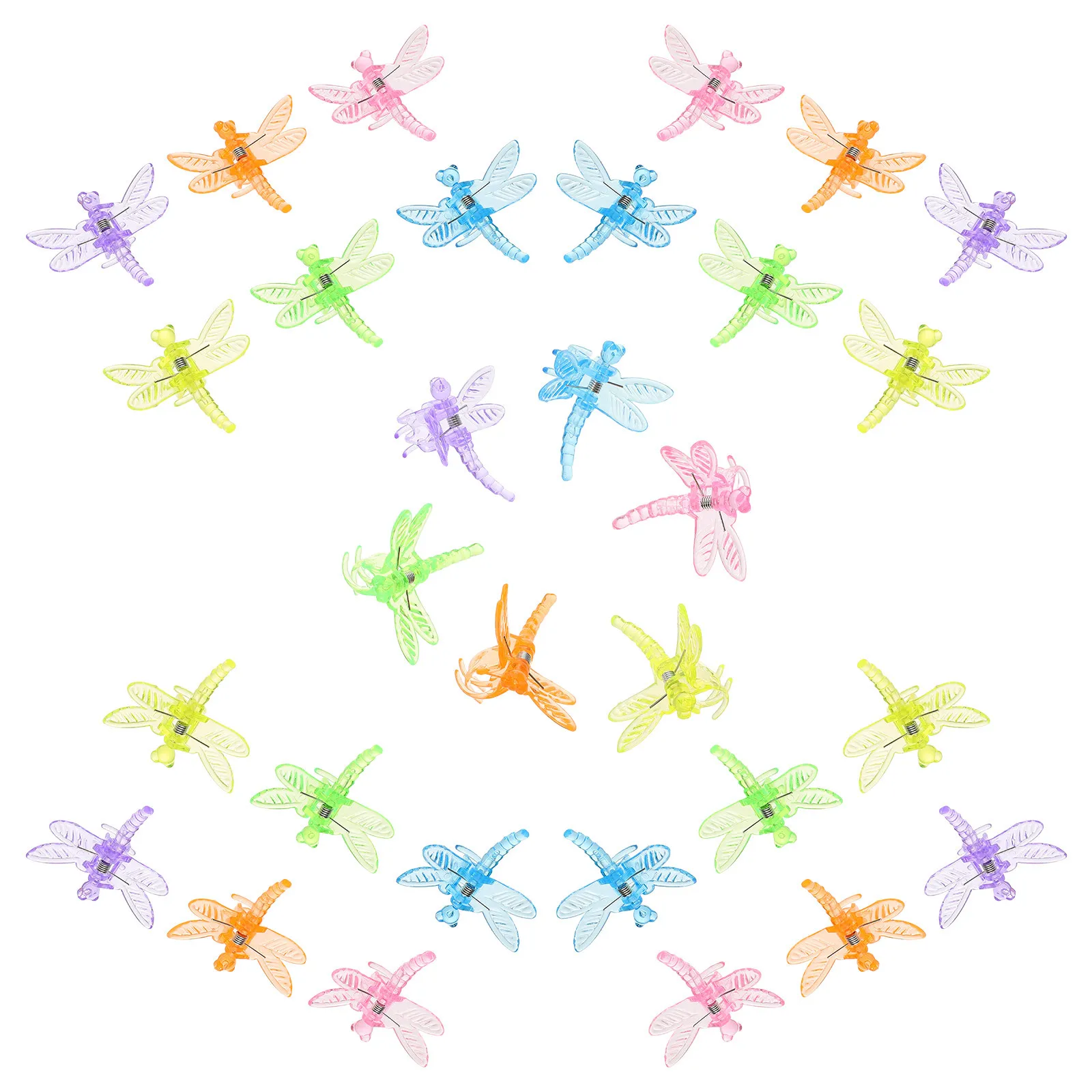 

30Pcs Dragonfly Plastic Orchid Clips Flower Stem Holders Plant Support for Indoor Garden Vines Pot Decoration Orchid Claw Clip