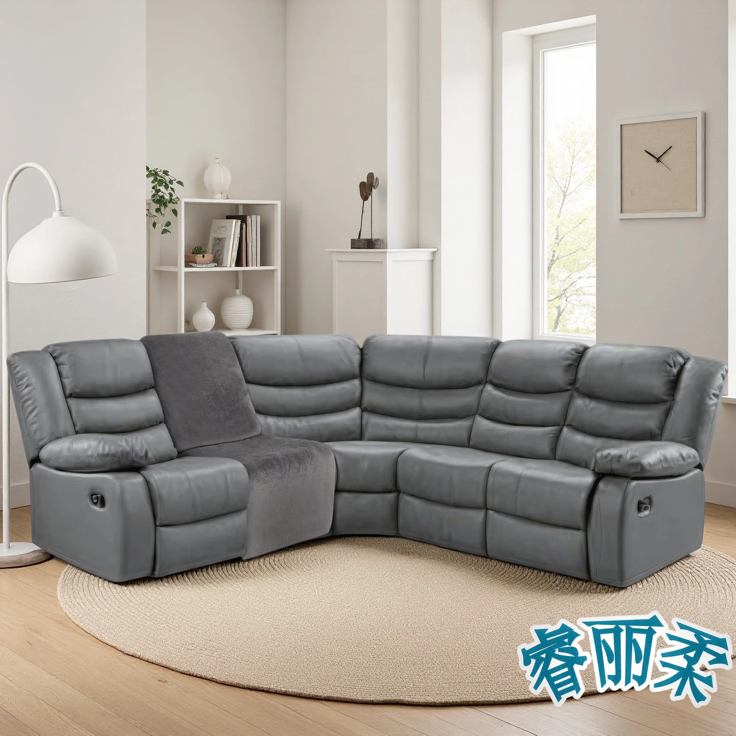 Velvet 1 Additional Seater Slipcover For L Shape Sectional Recliner Sofa Cover