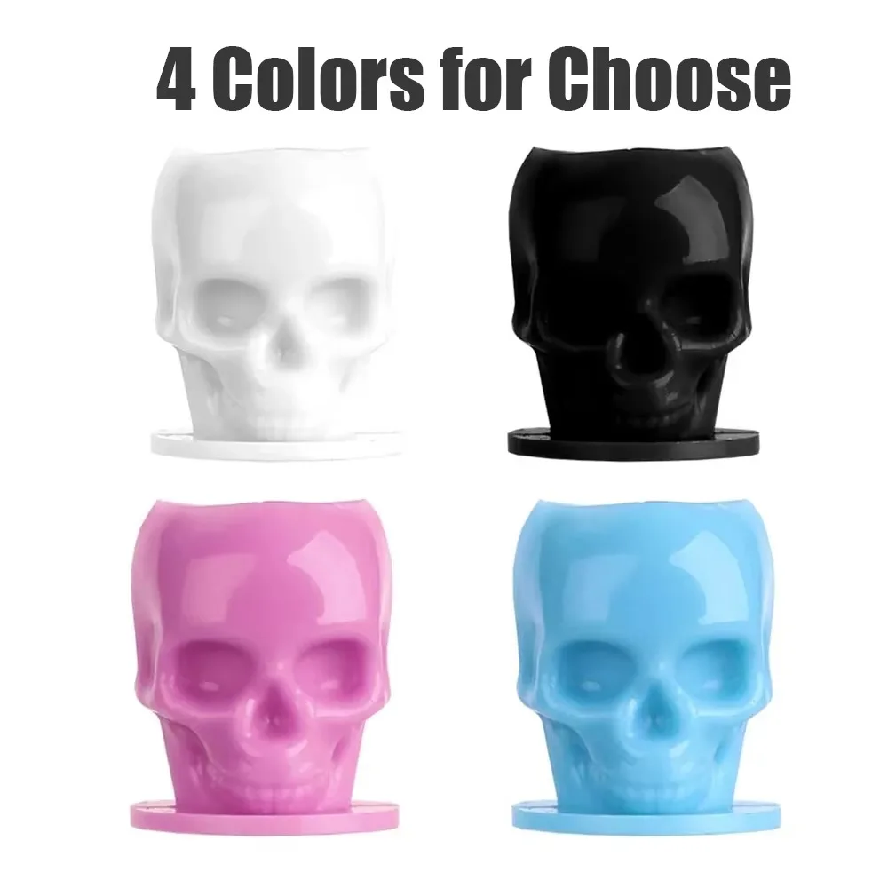 200/100/50pcs Tattoo Ink Cups Skull Shaped Tattoo Ink Caps Plastic Permanent Makeup Pigment Holder Container Tattoo Accessories