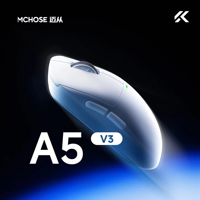 Mchose A5 V3 Wireless Gaming Mouse Bluetooth Tri-Mode 3395 Exclusive For Esports Small-Hand Gaming Mouse Couple Christmas Gift