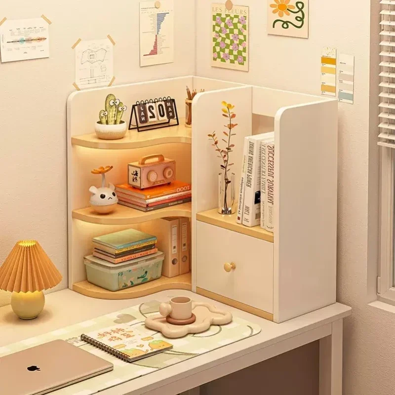 Internet celebrity Desktop Bookshelf Shelf Dormitory Small Cabinet Corner Storage Desktop Shelfsturdy and durable