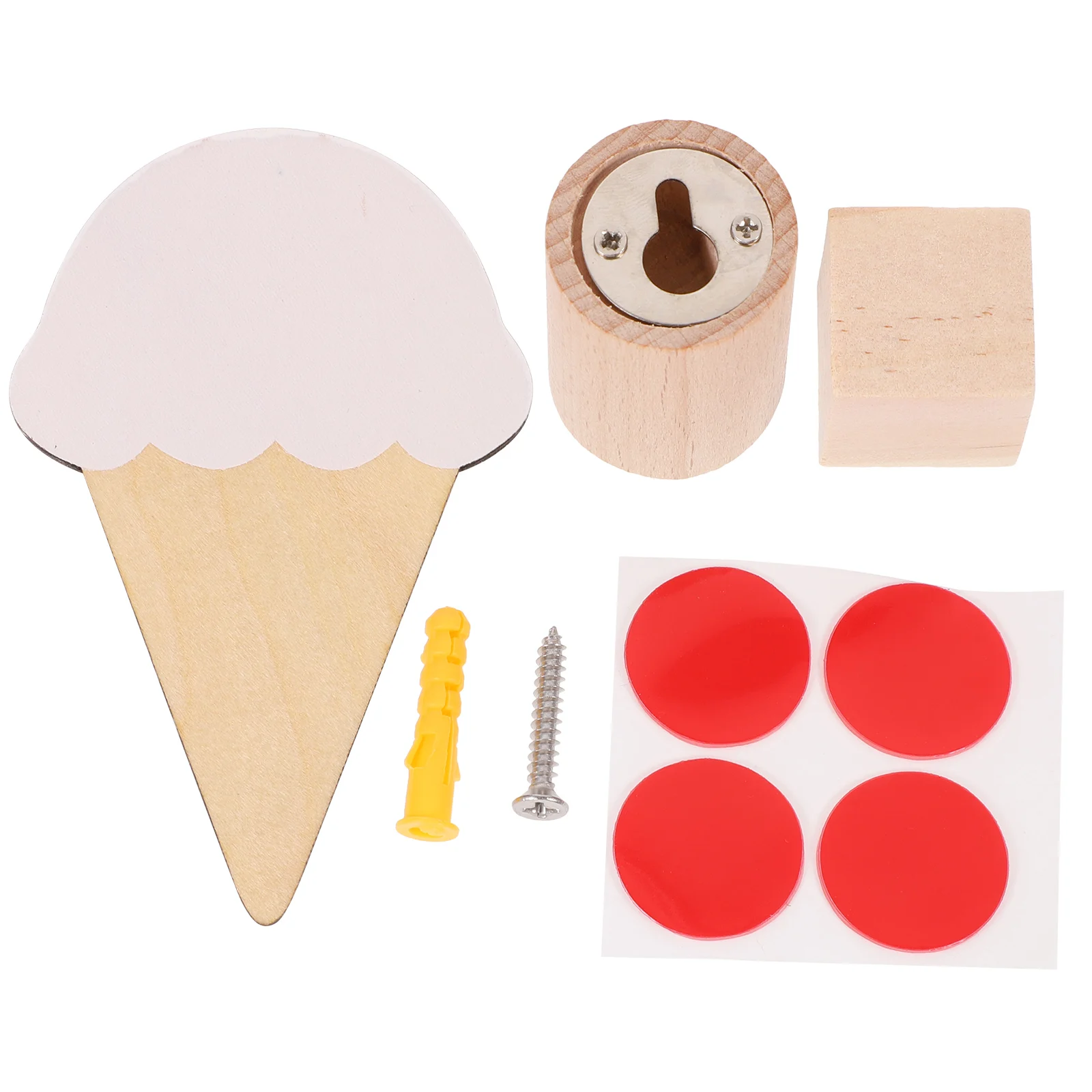 

Ice Cream Hook Cute Room Decor Cartoon Kids Hooks Coat Hanger Baby Bedroom Basswood Child Hangers