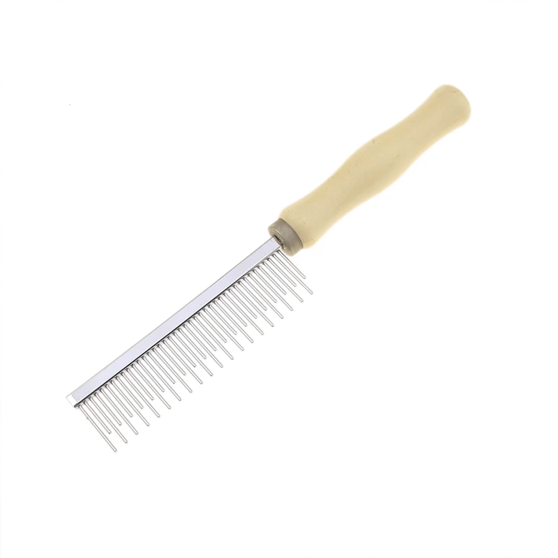 나무 손잡이 고양이 털 빗, 부드러운 털, 개 브러시, 개 액세서리, 그루밍 장비, 애완 동물 털 제거기