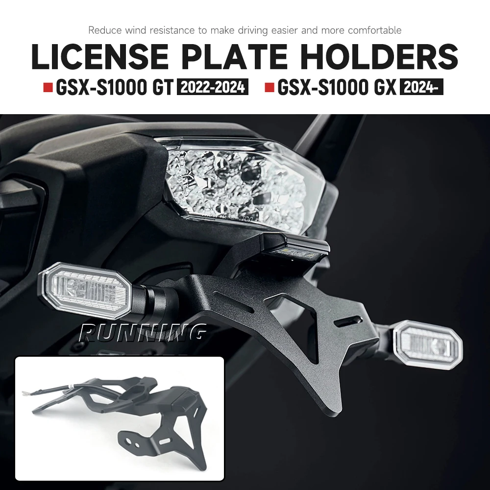 For SUZUKI GSX-S1000 GT GX GSX-S1000GT GSX-S1000GX Motorcycle Rear Short Tail Stock License Plate Holder Tailstock Frame Bracket