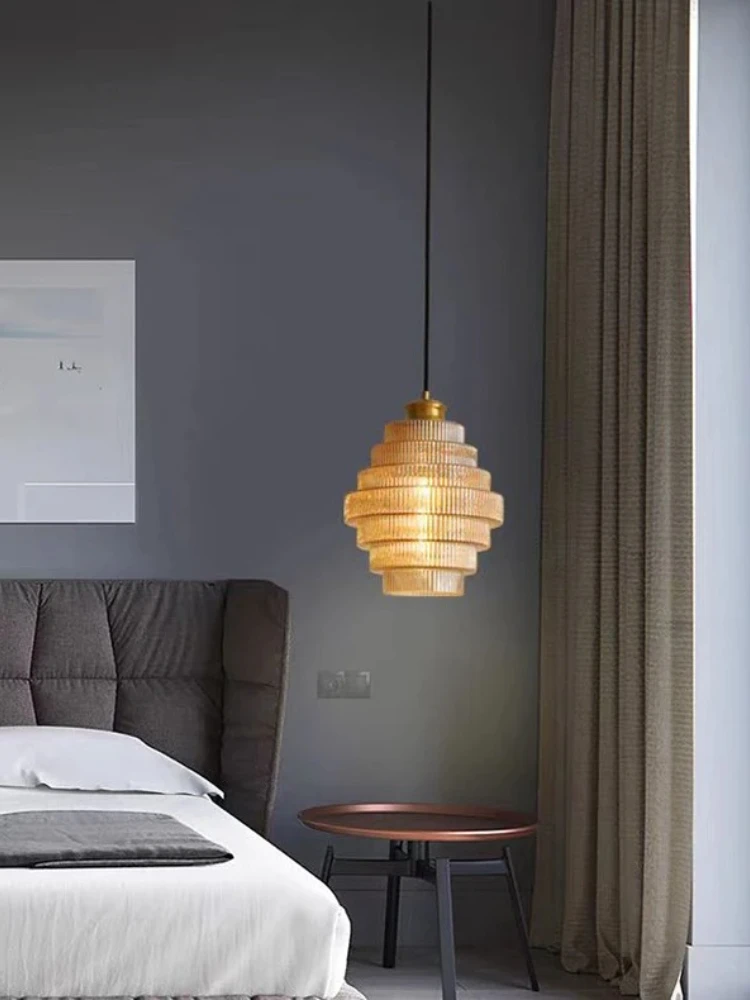 Nordic Retro Creatieve Luxe Ijzeren Glas LED Decor Thuis Hanglamp Bar Slaapkamer Foyer Eetkamer Verlichtingsarmaturen - afbeelding 2