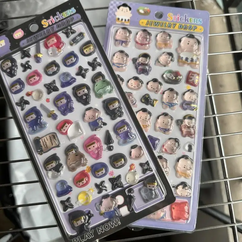 Cartoon Mobile Phone Decoration Solid Sticker Ninja and Wind 3D Stickers 3D Sticker Relief Birthday Gifts for Boys and Girls - view 2