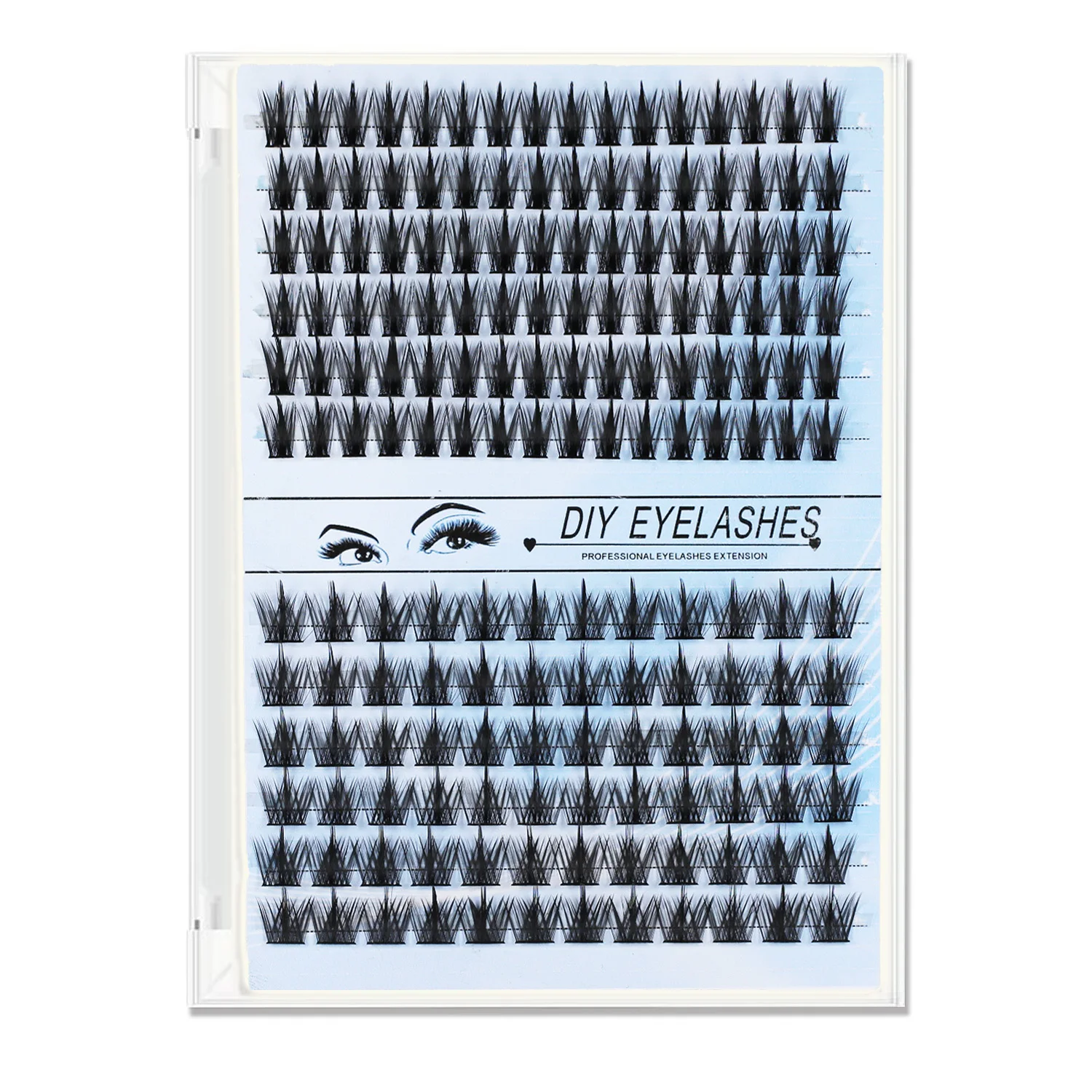 Marks Future Falsche Wimpern im natürlichen und Anime-Stil, 168 Cluster mit Falsche Wimpernverlängerungswerkzeugen, C-Curl-Wimperncluster, flauschig und einfach aufzutragen, geeignet für Anfänger, natürlich, weich und nicht verblendbar, kann verschiedene Stile erstellen