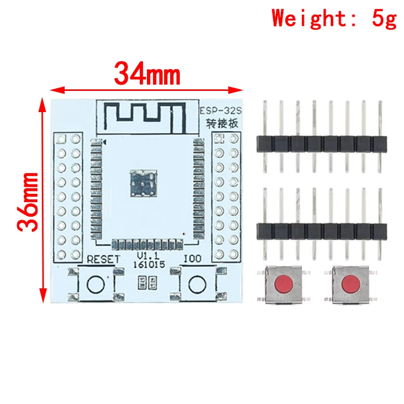 5pcs ESP8266 serial WIFI module adapter plate Applies to ESP-07, ESP-12E,ESP-12F Wireless Board for arduino