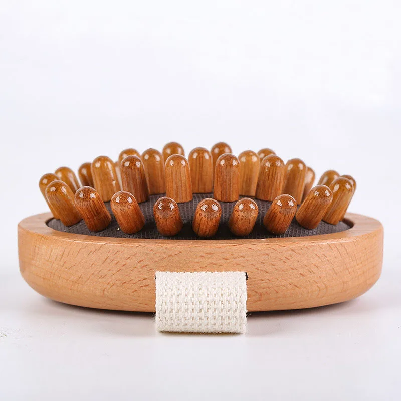 Peine de masaje de madera, masajeador de acupuntura, calmante del cuero cabelludo, Airbag corporal, cepillo de madera, aceite esencial, herramienta