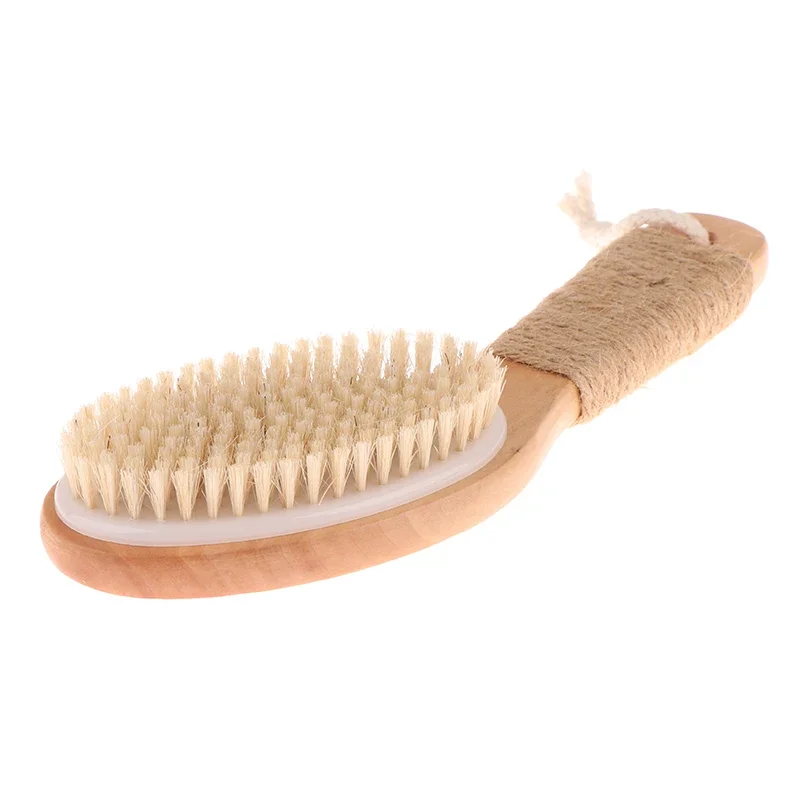

Natural Bristle Dry Skin Exfoliation Brush Massager Cleaner Scrubber