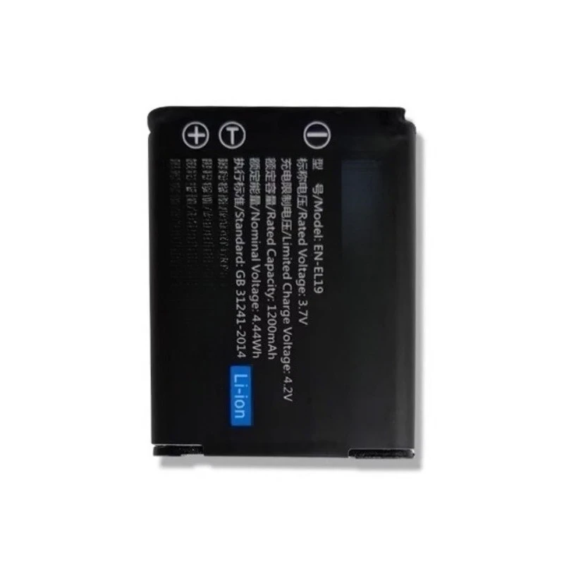 New EN-EL19 EN EL19 Camera Battery 3.7V 1200mAh For Nikon Coolpix S32 S100 S2500 S2750 S3100 S3400 S3500 Replacement Battery