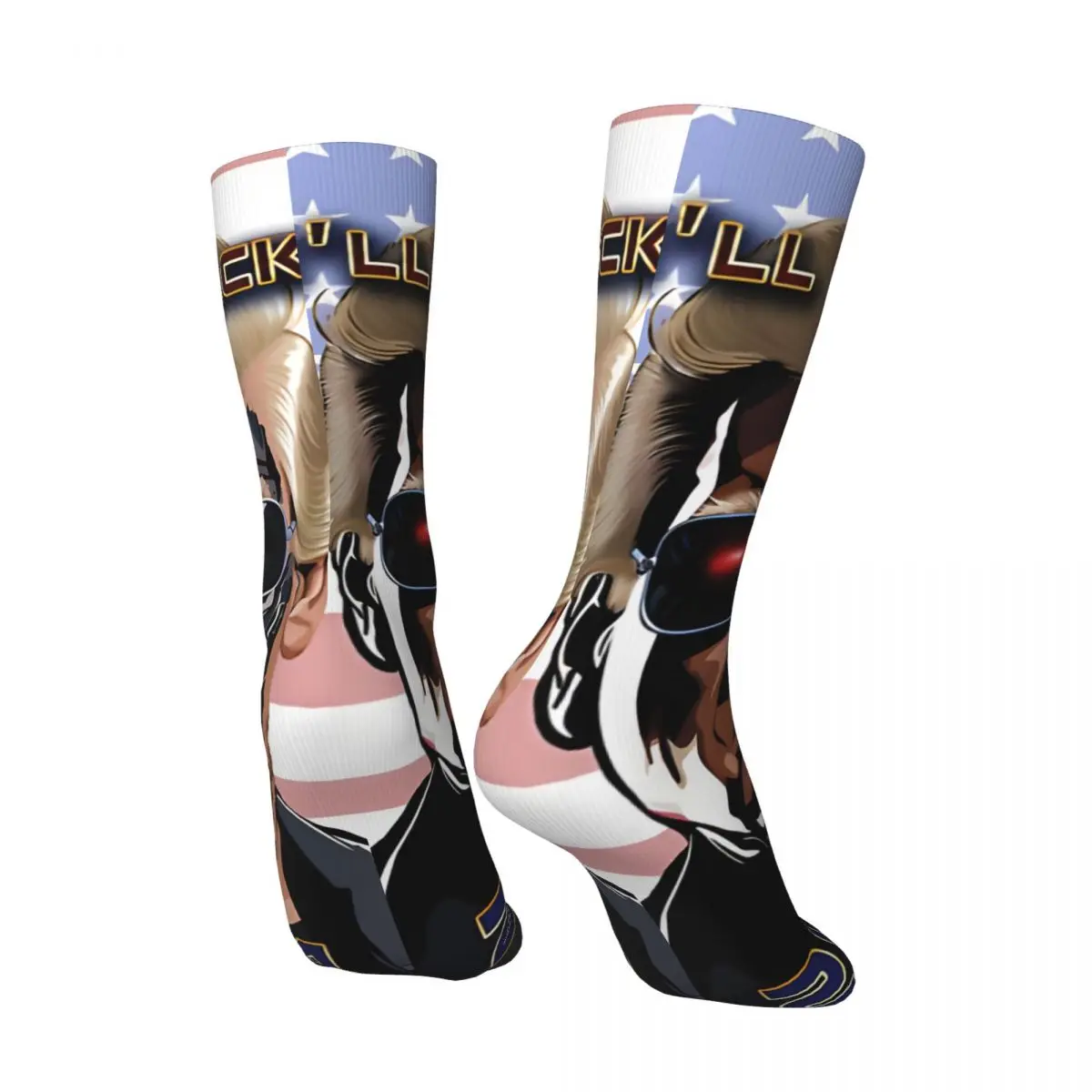 Calcetines de compresión para hombre y mujer, calcetín con estampado de Hip Hop, Retro, Crazy, Unisex, t-trump, Harajuku, divertido, novedad, regalo