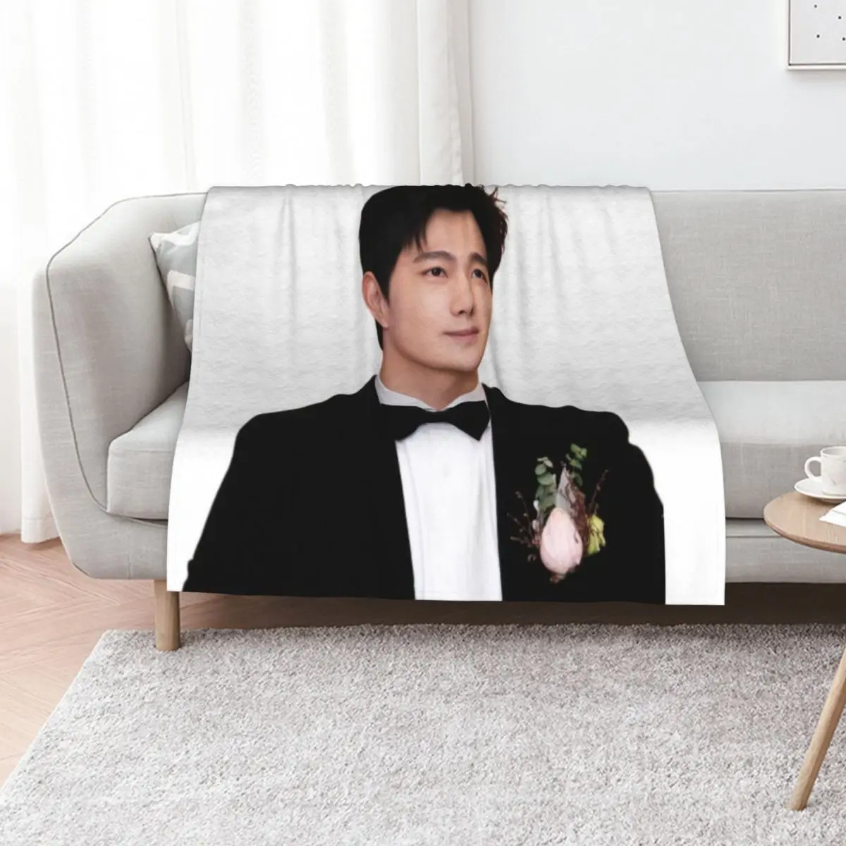 Yang Yang IN SUIT From YOU ARE MY GLORY (2021) Throw Blanket Bed Fashionable Bed linens Thins Baby valentine gift ideas Blankets