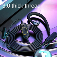-A89Z 2 Pin Silicone Material Walkie-Talkie Headset Wired Two Way Ham Radio Earpiece Earphone For Baofeng BF-888S UV5R