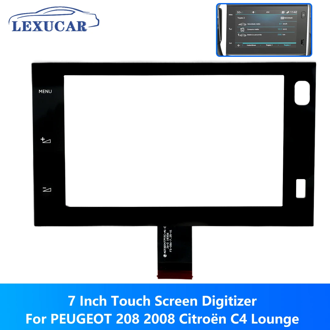 7 Inch Touch Screen Glass Digitizer Panle 50 Pin For Peugeot 208 2008 for Citroën C4 Lounge VLGE70132W0402W79R06119 Radio Player