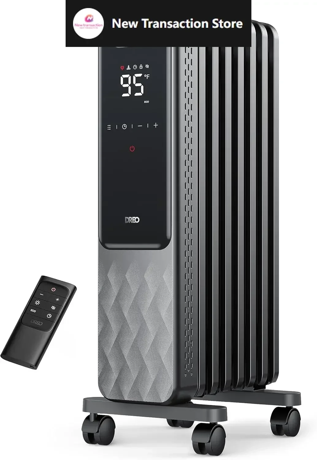 

Oil Filled Radiator, Electric Radiant Heaters for indoor use Large Room with Remote Control, Child Lock, 4 Modes, Overheat