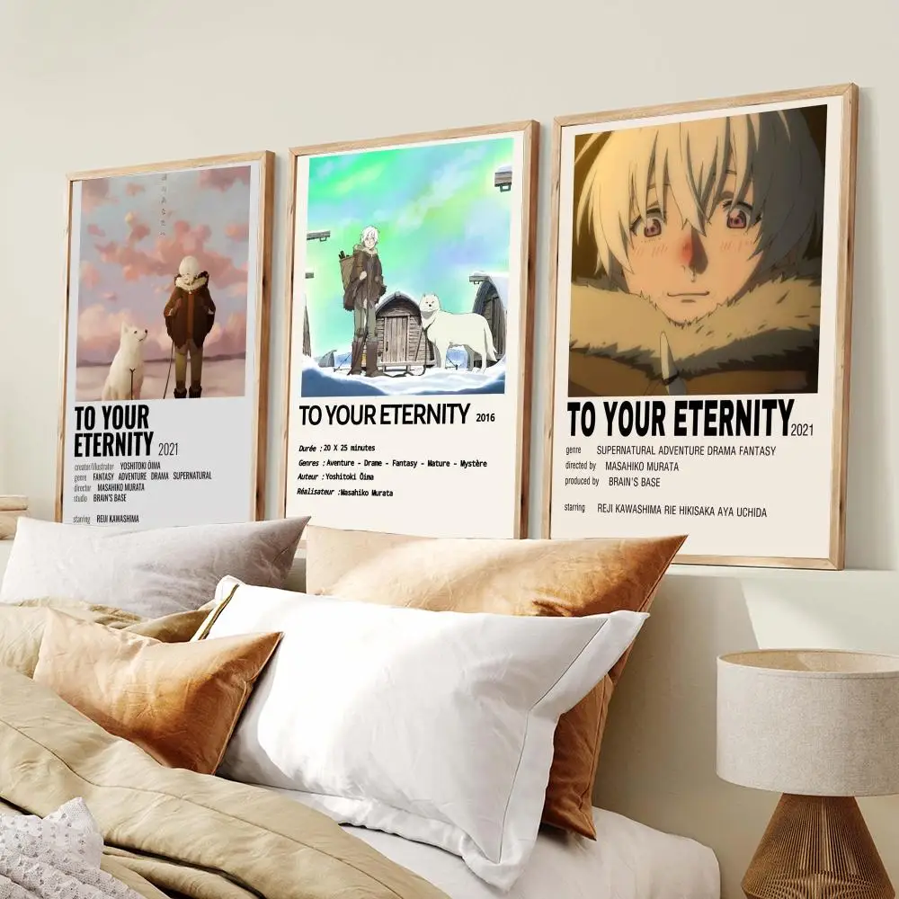 Fantasy Anime T-To Your Eternity Poster PP Wall Posters Celebrity Cartoon Art Prints for Bedroom Office Waterproof Gift