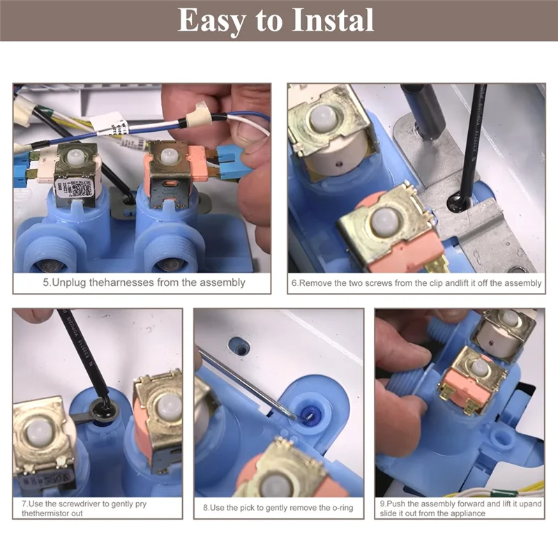 B25B WH13X24386 WH13X26535 جزء استبدال صمام مدخل المياه لغسالات Ge، لـ PD00052736 4931303، WH13X24392 #2