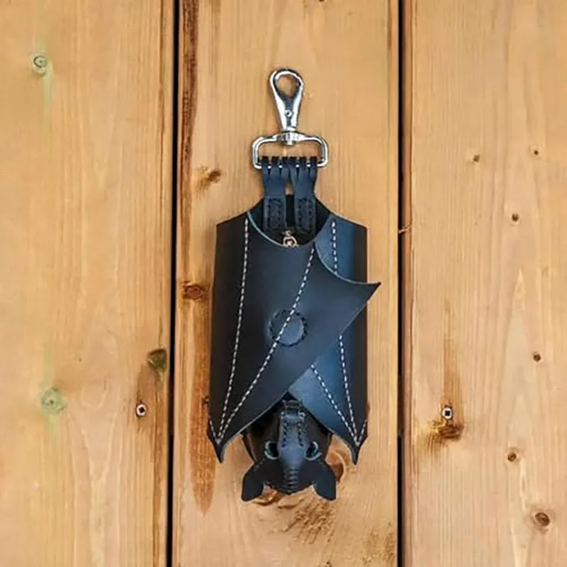 Creative Hot Leather Bat Coin Purse Funny Leather Bat Coin Change Bag
