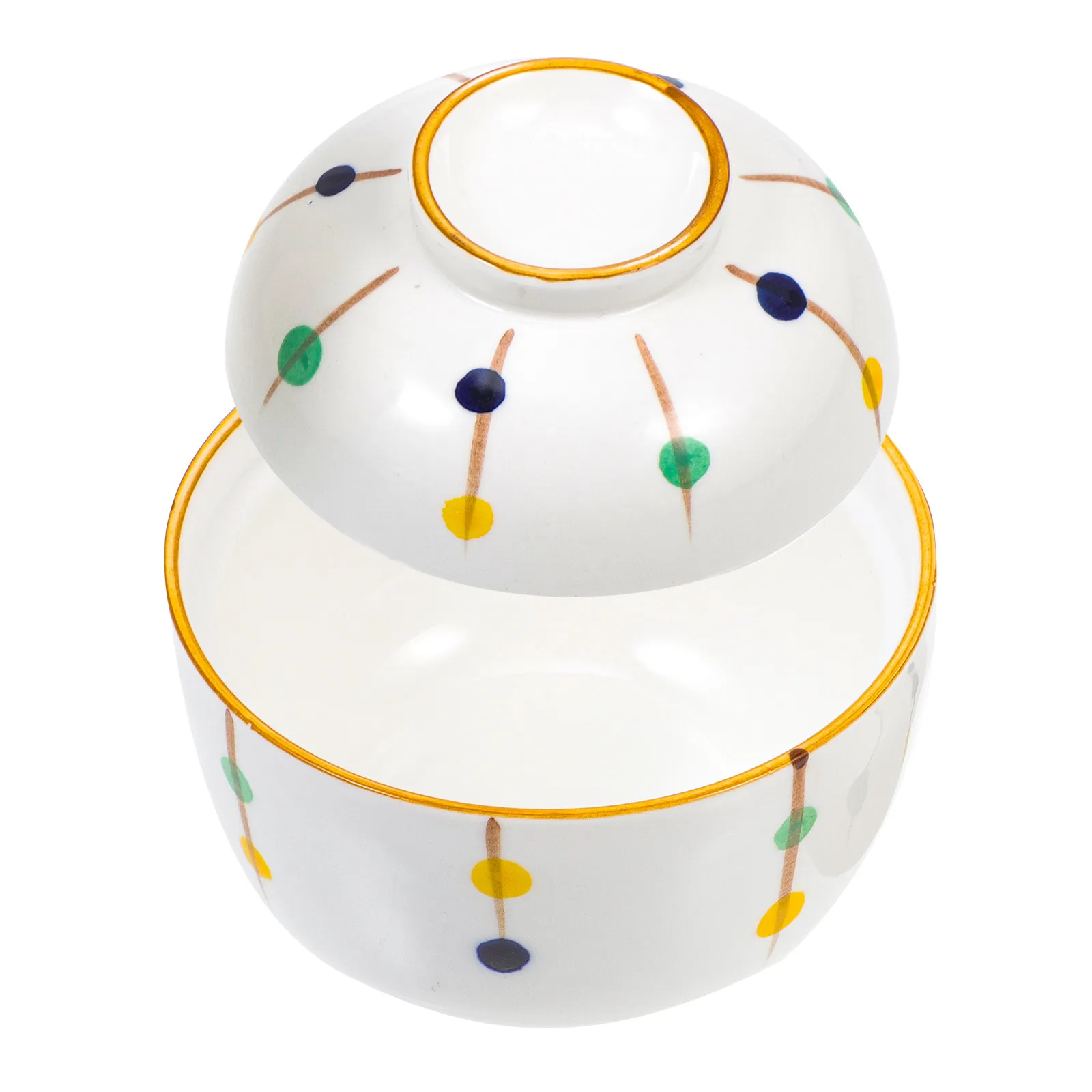 

Sturdy Ceramic Stew Pot with Lid for Steamed Eggs Bird's Nest Soup Desserts Ice Cream Storage High-Temperature Resistant Compact