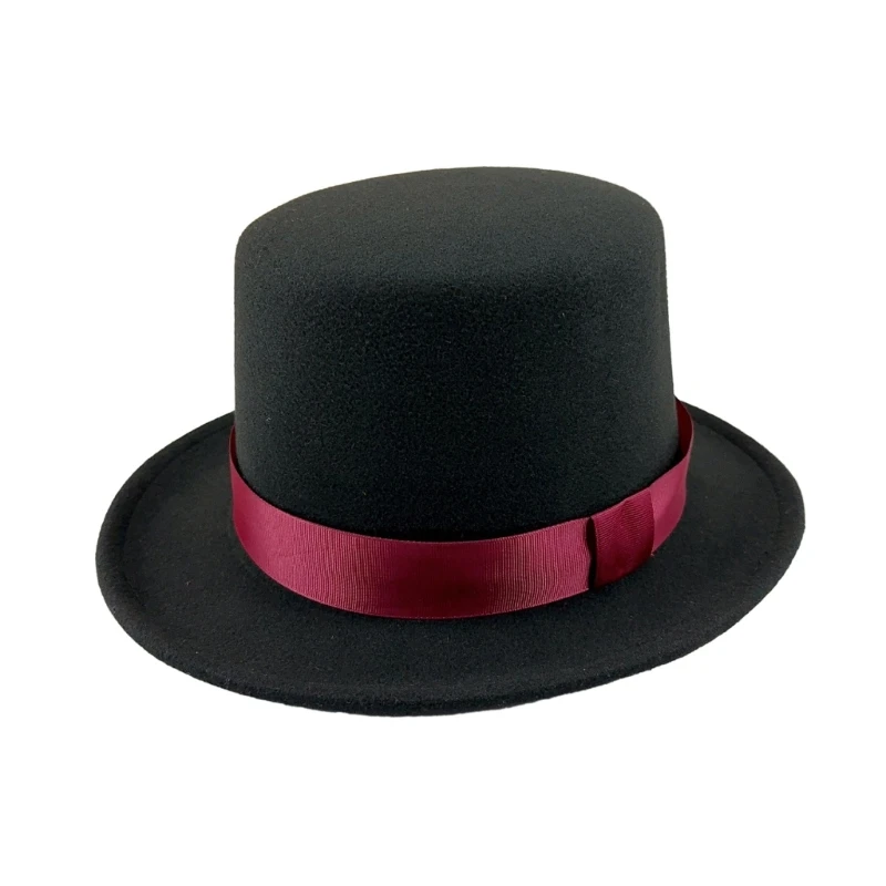 Solid Color Hat Carnivals Magician Hat Gentleman Hat Party Costume Accessories Size Suit Most Adult Teens