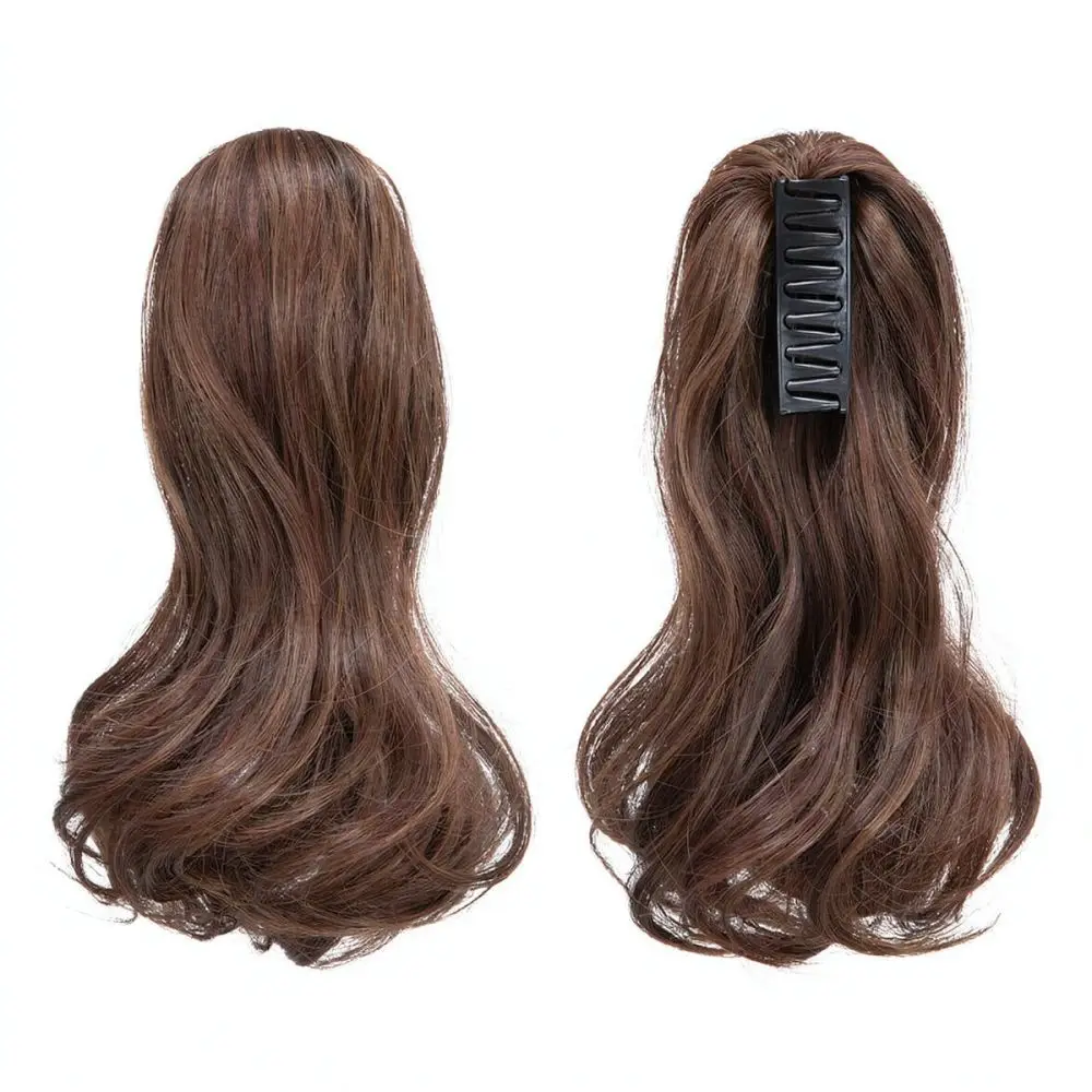 Synthetic Hair Claw Ponytail Extension Fluffy Wavy Hairpiece Natural Looking Curly Fake Hair For Daily Party Occasion