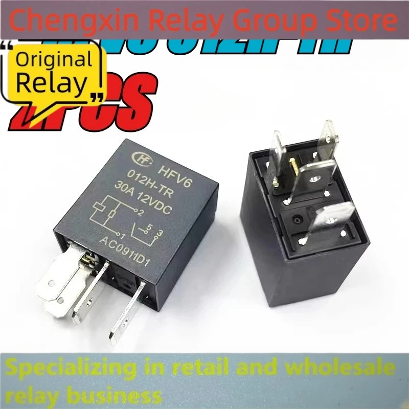 （Brand New Original）2pcs/lot 100% original genuine relay:HFV6 012H-TR 12V 4pins Automotive headlight fan air conditioning relay