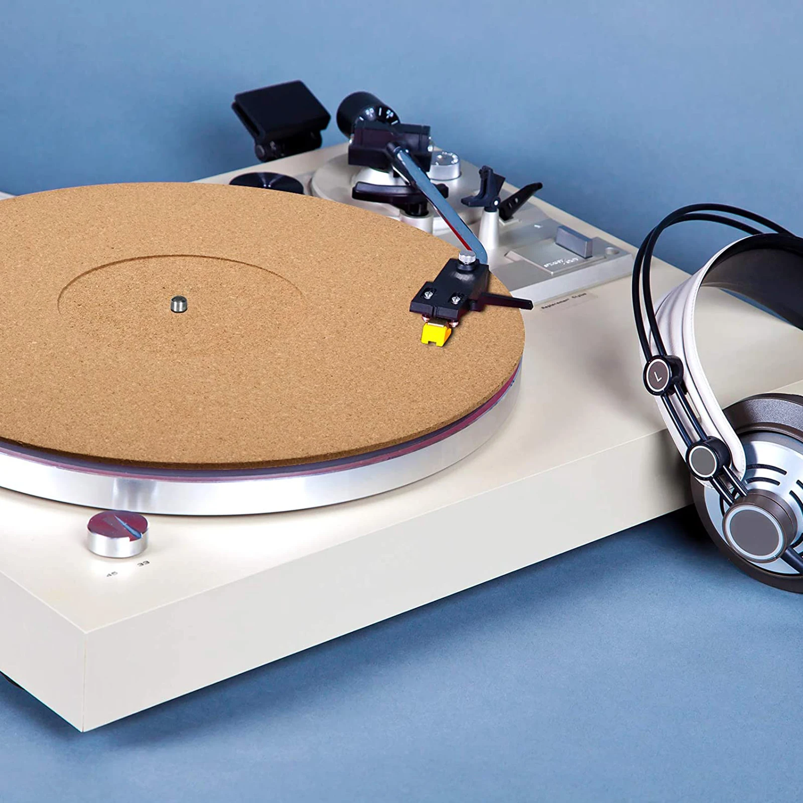 3pcs Soft Cork Record Mat For Turntable Platter Audio Player Retro Style Disc Pad Dampening Noise Reduction Accessory