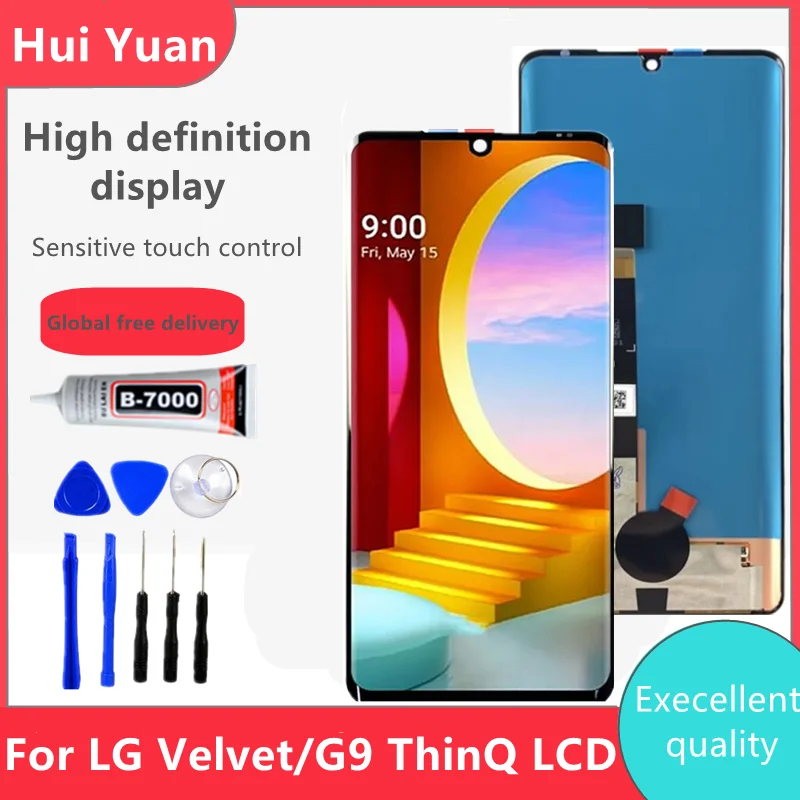 

Original For LG Velvet G910 G900 G900N 5G LCD Display Touch Panel Screen Digitizer with frame For LG G9 ThinQ LCD LMG910EMW LCD