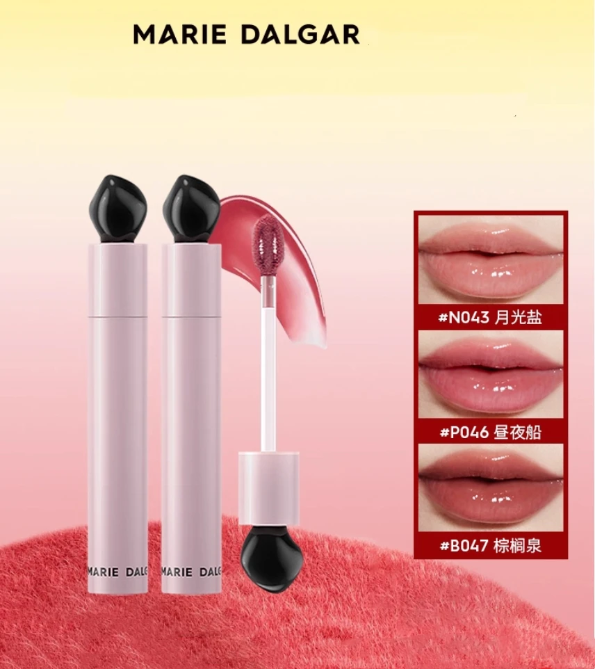 Marie Dalgar Pink Inky Watery Lipgloss Tint Liquid Lipstick Waterproof Lip Makeup Cosmetics