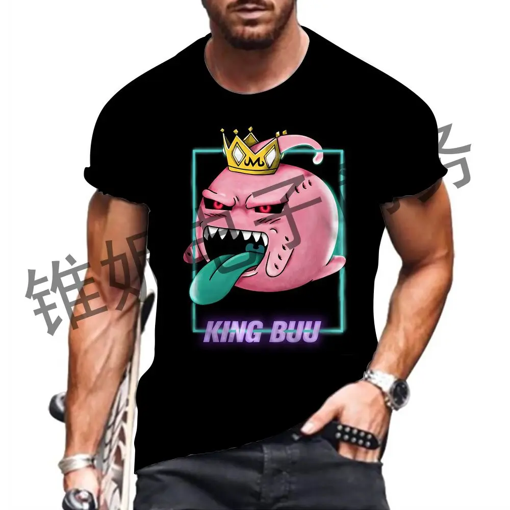 Men's T Shirt Vegeta Dragon Ball Z Majin Buu Goku 2024 Short Sleeve Fashion Children's High Street Anime Summer Streetwear Trend