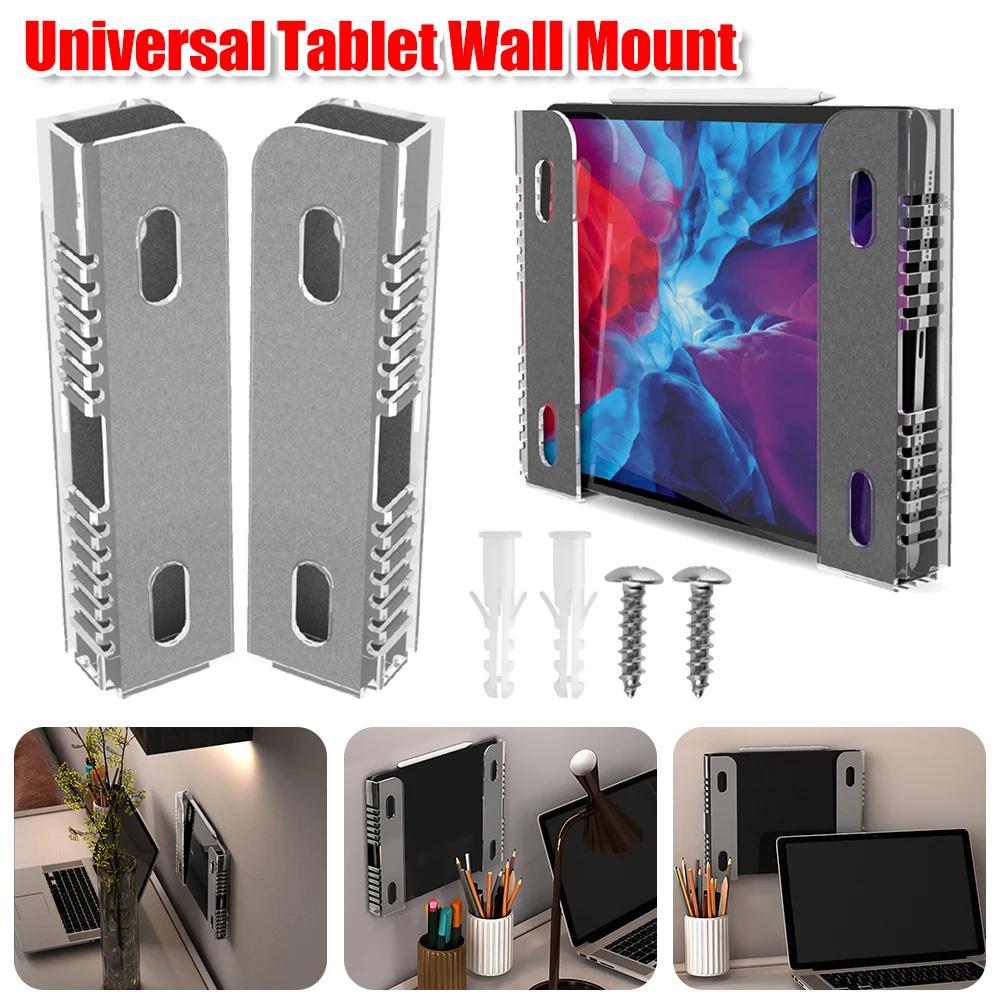 Universal Wall Mounted Tablet Stand Holder Wall Mount Bracket Stabilizer Kitchen Tablet Holder For All Tablet Phones Accessories