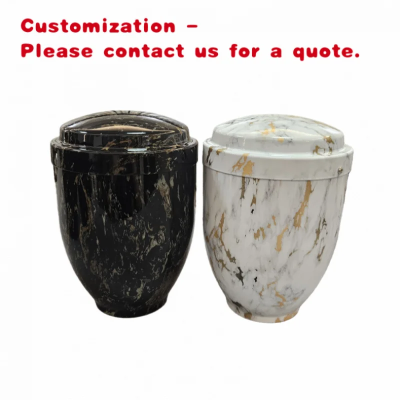 

Новые стильные урны для кремации из белого матового мрамора с текстурой, для похоронных услуг
