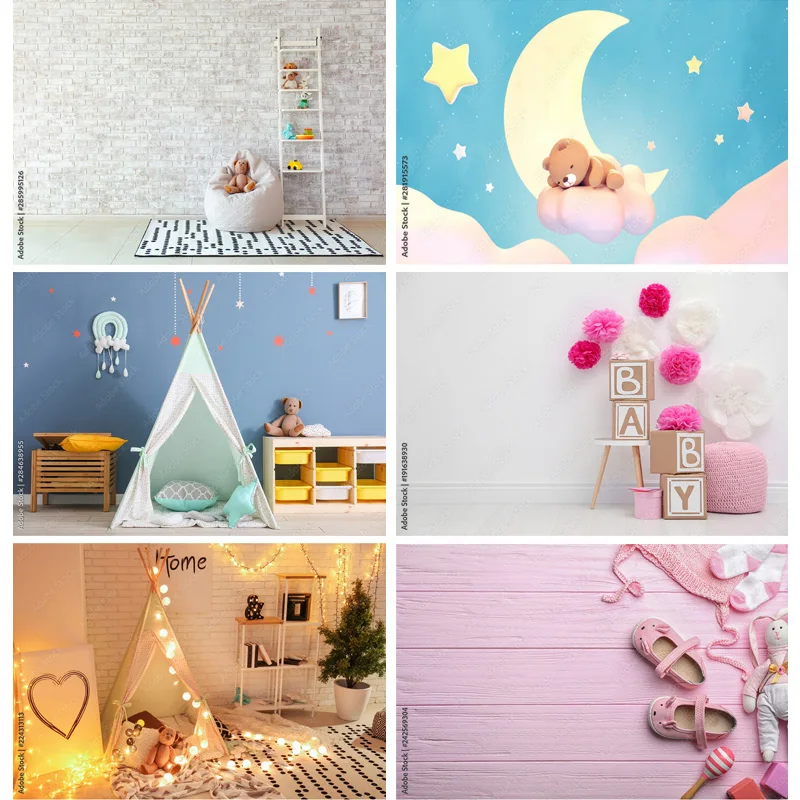 

ZHISUXI Children Birthday Photography Backdrops Baby Newborn Portrait Photo Background Studio Props 211229 YYE-01