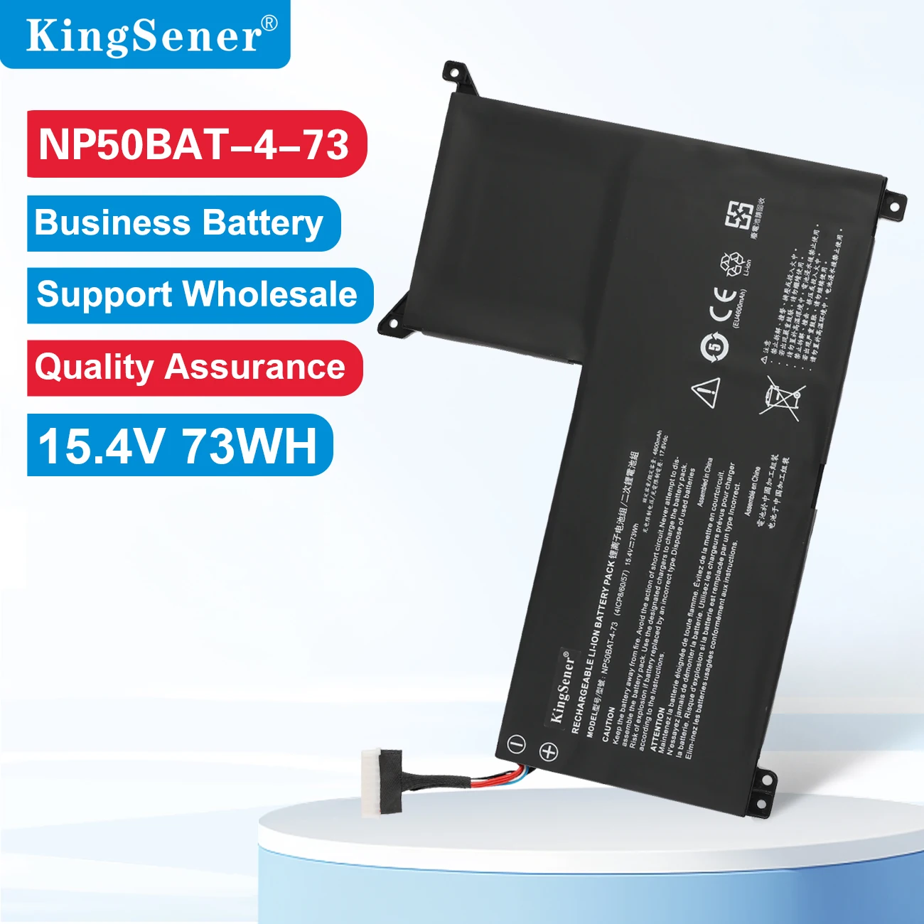 

KingSener NP50BAT-4-73 Laptop Battery For HASEE TX8R7 TX8R9 TX9R7 TX9R9 For CLEVO X15AT X17AT 2023 Schenker XMG Focus 17 (E23)