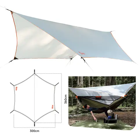Camping Hammock Tent Lightweight Portable 4 in 1 Hammock with Rain Tarp and Mosquito Net for Hiking Jungle Outdoor hammock