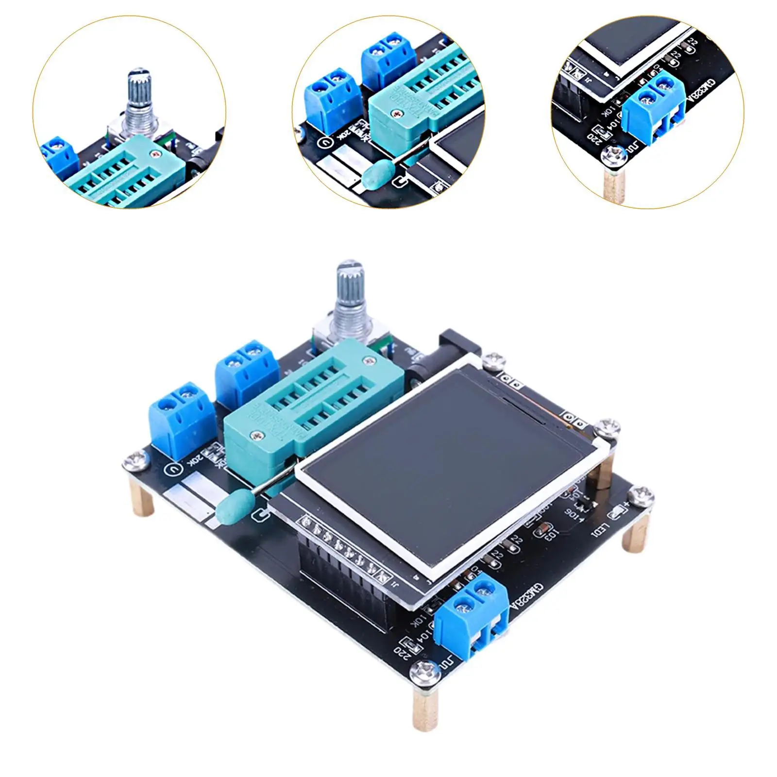 Transistor Tester Voltmeter,Full Color Screen Graphics Professional Triode PWM Square Wave Meter