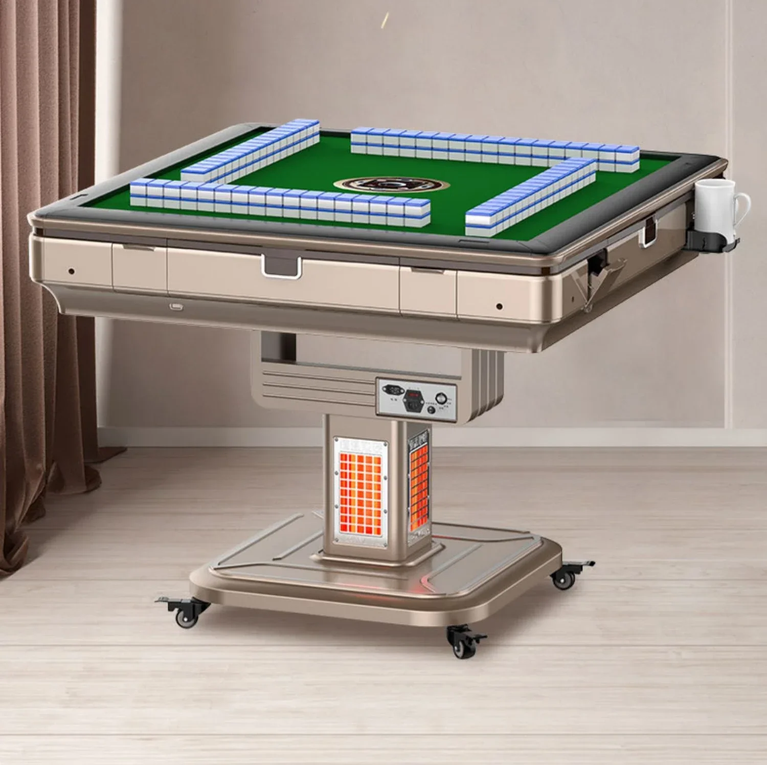 Folding mahjong machine Automatic dining table Multifunctional four-port machine Bass roller coaster