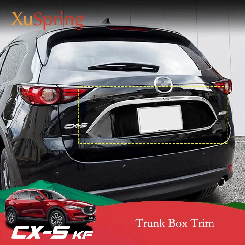 

For Mazda CX-5 CX5 2017 2018 2019 2020 KF Car Rear Door Trunk Box Trim Sticker Chrome Garnish Strips Cover Decoration