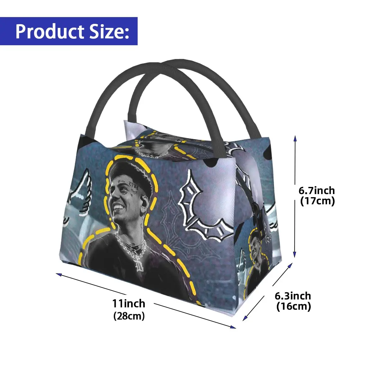Duki Singer Rapper Accessories Insulated Lunch Bag for School Bento Storage Food Boxes Portable Cooler Thermal Lunch Box Tote