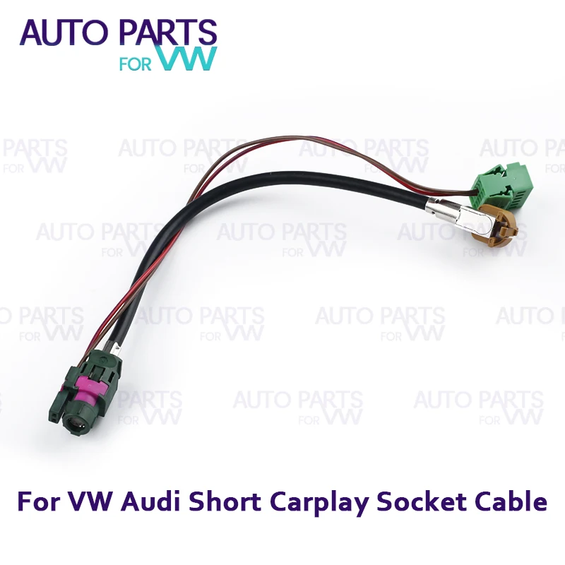 

MIB2 USB Short Carplay Media AUX Socket Plug Socket Cable Harness Adapter For VW MQB Golf 7 MK7 Passat B8