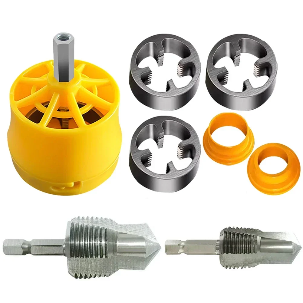 PPR Electric Drill Bit PVC Pipe Threader 1/2 3/4In 1Inch Dies Pipe Threader Water Pipe Thread Tapping Tool Hole Opener