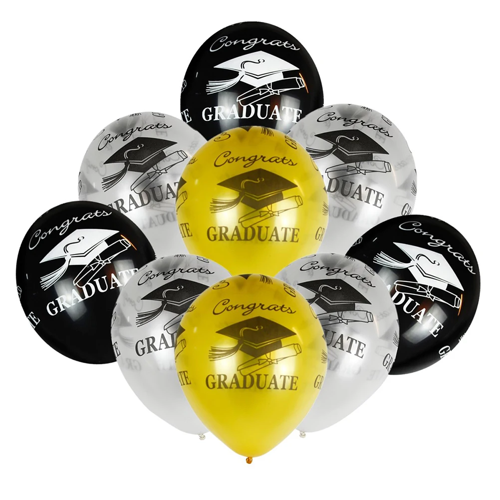 

50pcs Emulsion Party Decoration Balloons Graduation Supplies Stylish Photo Props latex balloon graduation for graduation