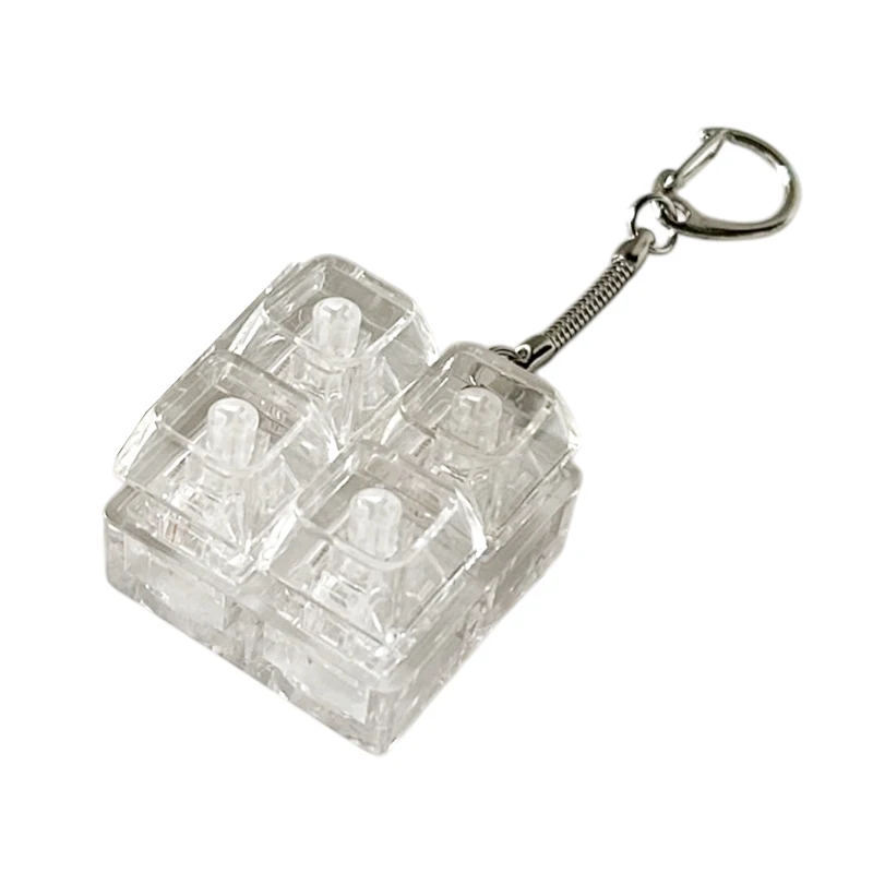Transparent 1/4 Keys Mechanical Keyboard Tester LED Keyboard Key Toy Stress Relief DIY  Button Keycap  Keychain Toys