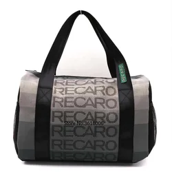 JDM Style RECARO Fabric Canvas Handbag Messager Duffle School Bags Outdoor Traveling Bag Racing Souvenirs